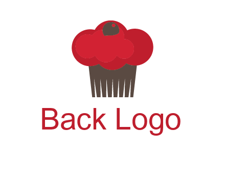 cup cake with cherry on top icon