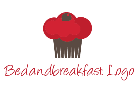 cup cake with cherry on top icon
