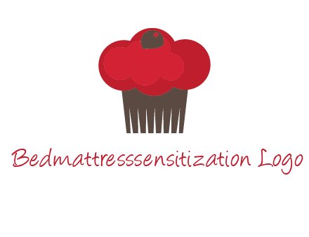 cup cake with cherry on top icon