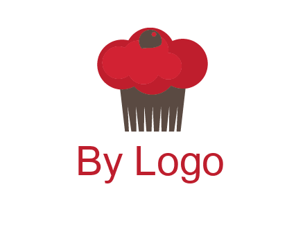 cup cake with cherry on top icon
