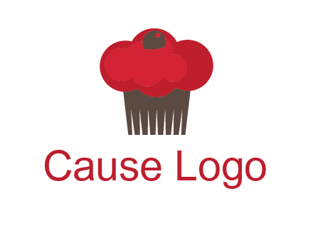 cup cake with cherry on top icon