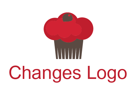 cup cake with cherry on top icon