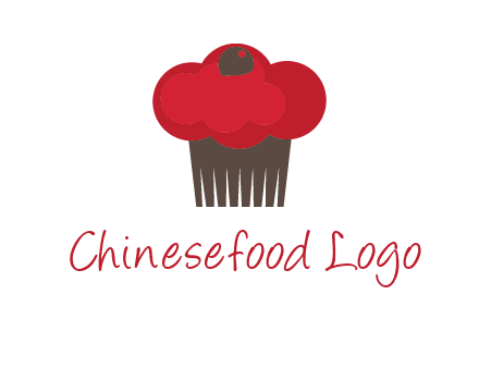 cup cake with cherry on top icon