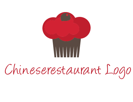 cup cake with cherry on top icon