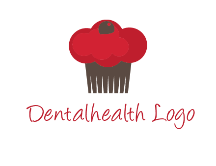 cup cake with cherry on top icon
