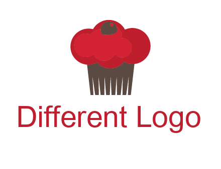 cup cake with cherry on top icon