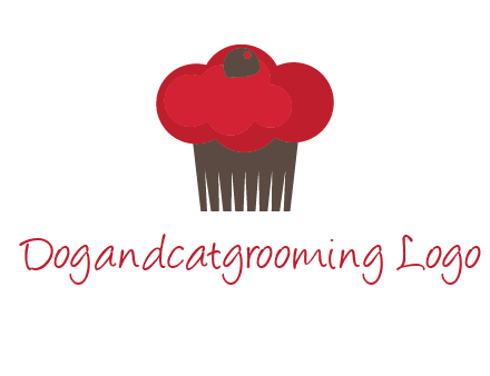 cup cake with cherry on top icon
