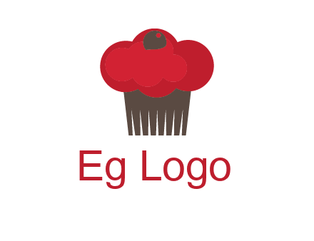 cup cake with cherry on top icon