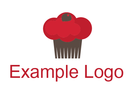cup cake with cherry on top icon