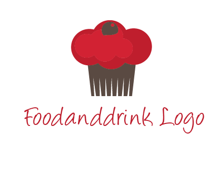 cup cake with cherry on top icon