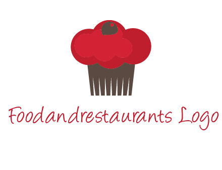 cup cake with cherry on top icon