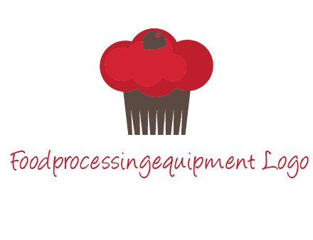 cup cake with cherry on top icon