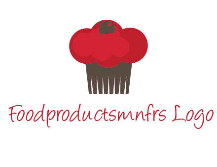 cup cake with cherry on top icon
