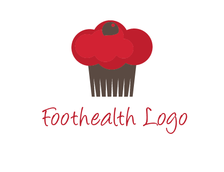 cup cake with cherry on top icon