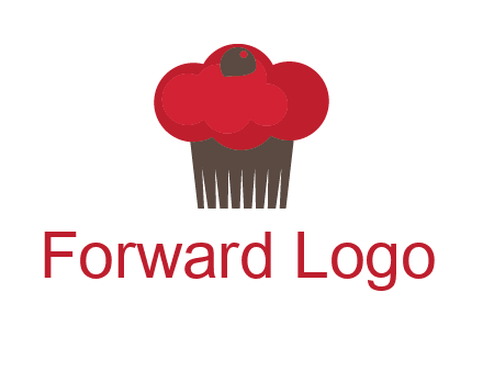 cup cake with cherry on top icon