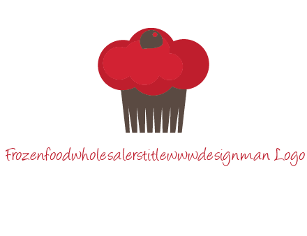 cup cake with cherry on top icon