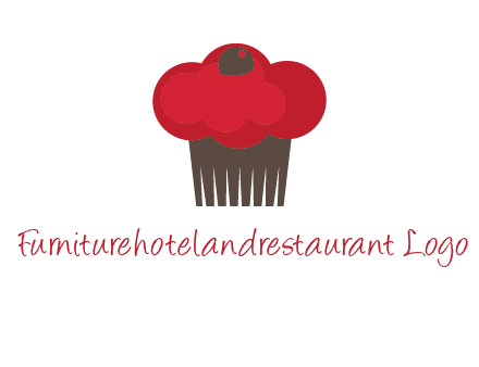 cup cake with cherry on top icon