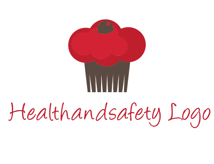 cup cake with cherry on top icon