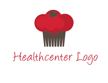 cup cake with cherry on top icon