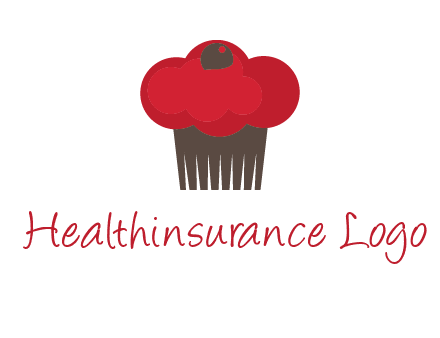 cup cake with cherry on top icon