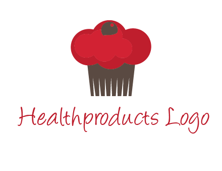 cup cake with cherry on top icon