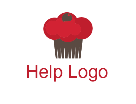 cup cake with cherry on top icon