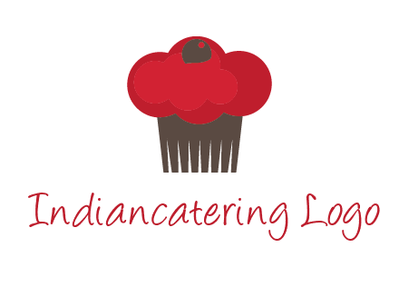 cup cake with cherry on top icon