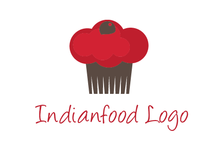 cup cake with cherry on top icon
