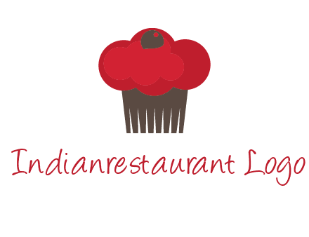 cup cake with cherry on top icon