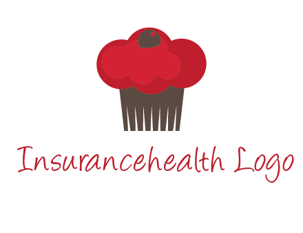 cup cake with cherry on top icon