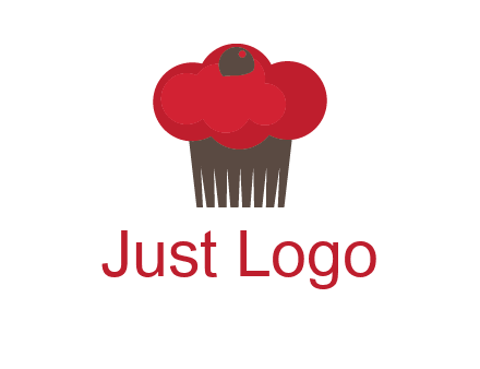 cup cake with cherry on top icon