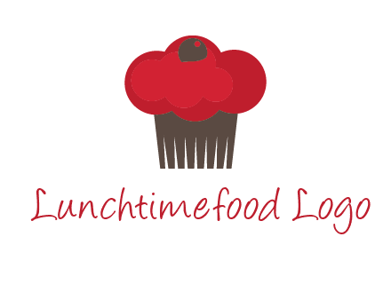 cup cake with cherry on top icon