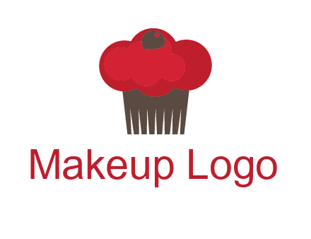 cup cake with cherry on top icon