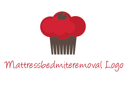 cup cake with cherry on top icon