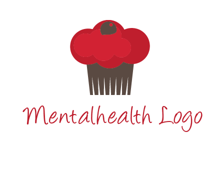 cup cake with cherry on top icon