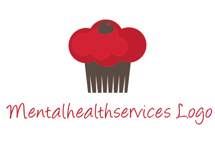 cup cake with cherry on top icon