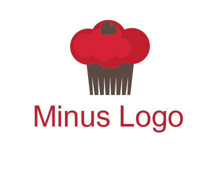cup cake with cherry on top icon