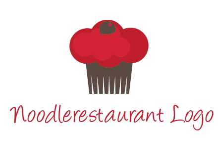 cup cake with cherry on top icon
