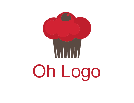 cup cake with cherry on top icon