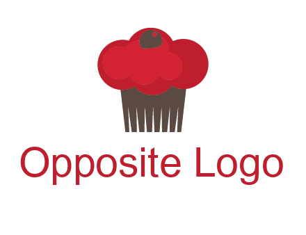 cup cake with cherry on top icon