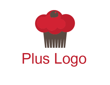 cup cake with cherry on top icon