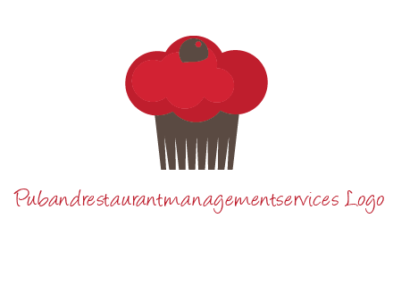cup cake with cherry on top icon