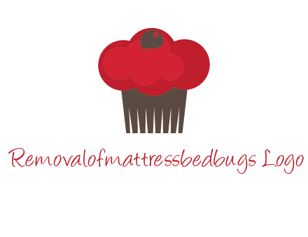 cup cake with cherry on top icon