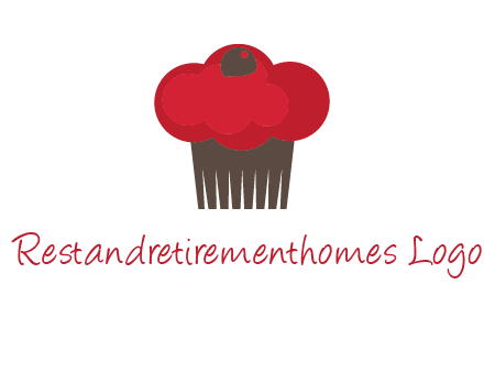 cup cake with cherry on top icon