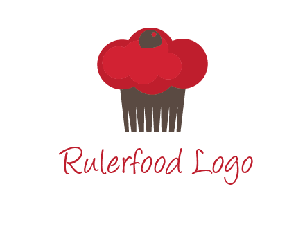 cup cake with cherry on top icon