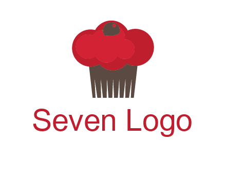 cup cake with cherry on top icon