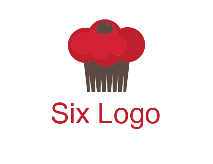 cup cake with cherry on top icon