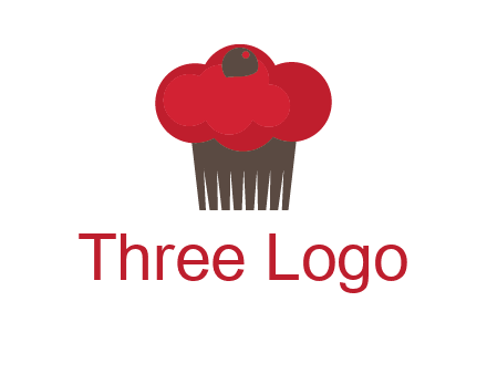 cup cake with cherry on top icon