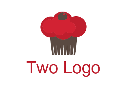 cup cake with cherry on top icon