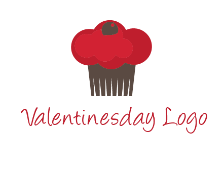 cup cake with cherry on top icon